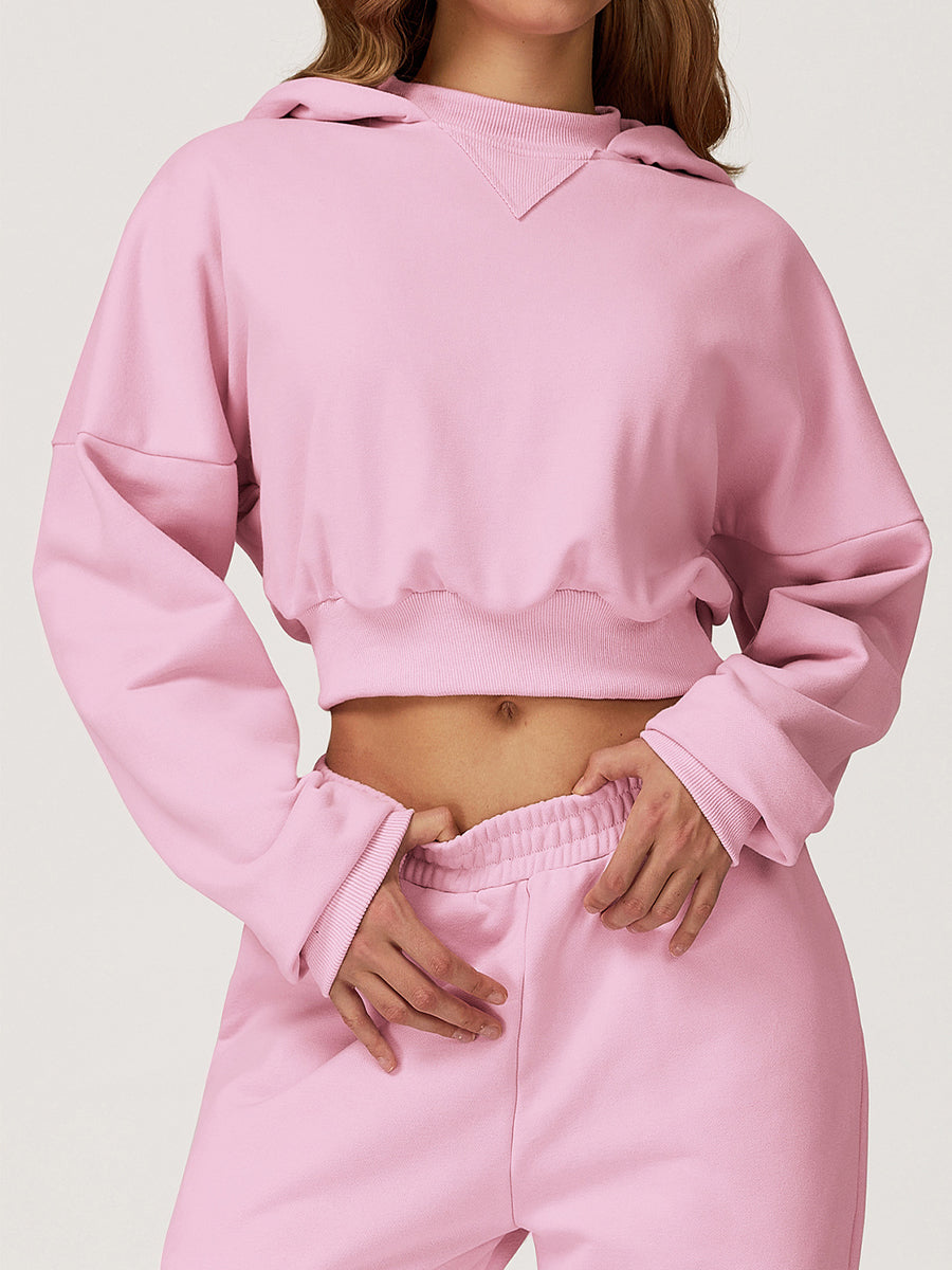 Chic Cocoa Crop Hoodie