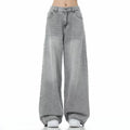 Vintage Grey Wide-Leg Baggy Jeans