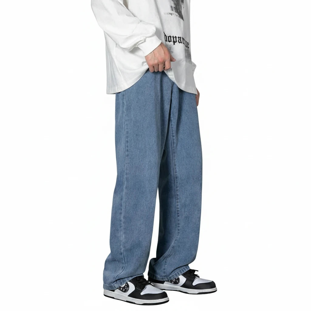 Loose Straight Wide-Leg Jeans