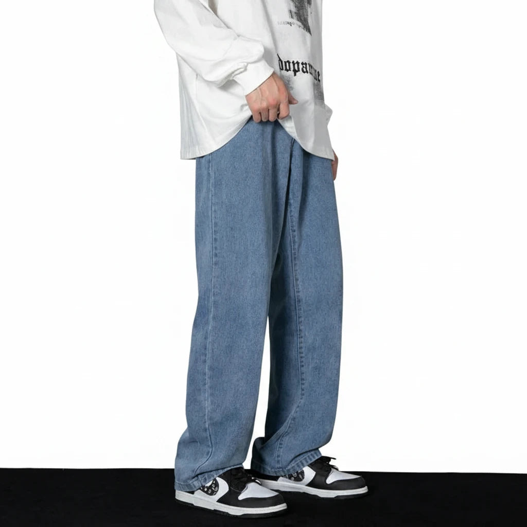 Loose Straight Wide-Leg Jeans