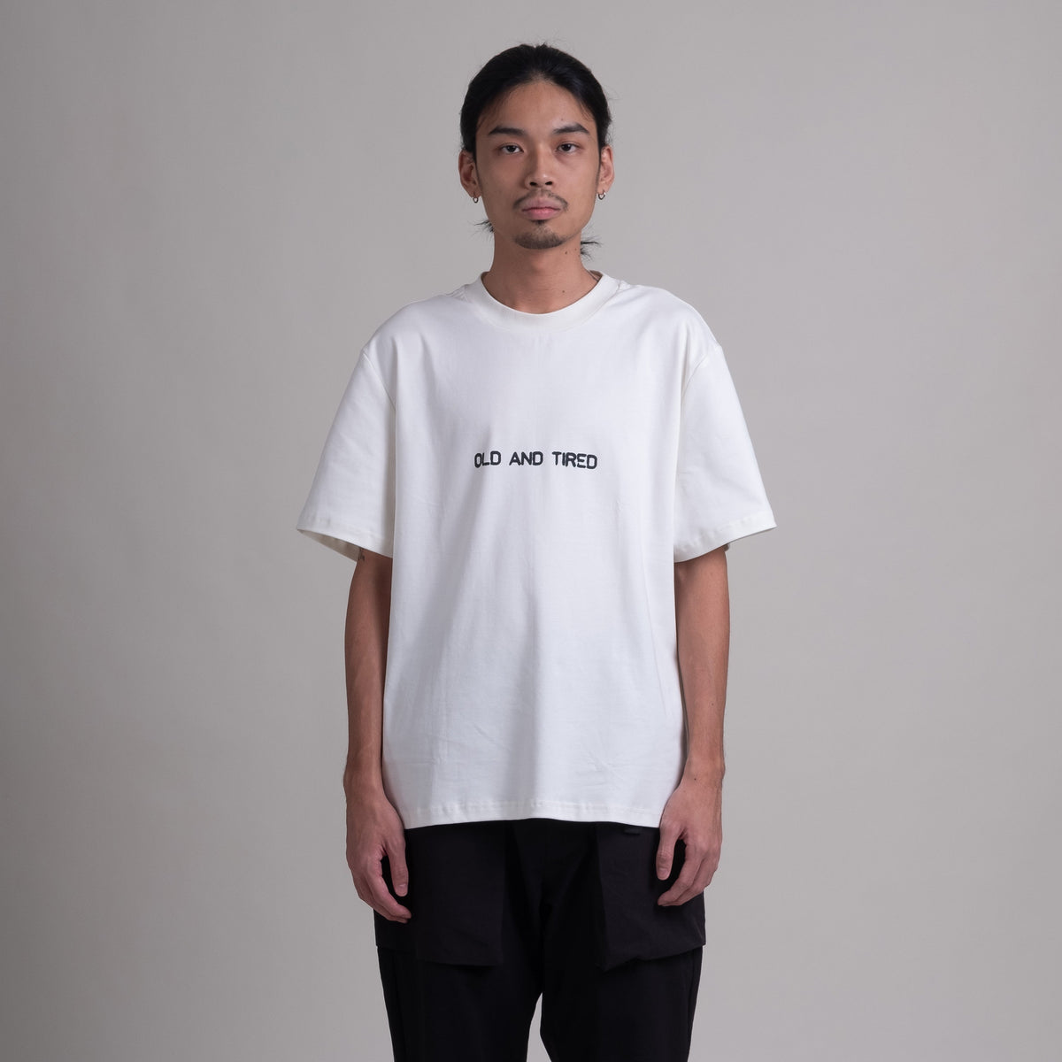 Old & Tired Tee / Cotton - Off-white